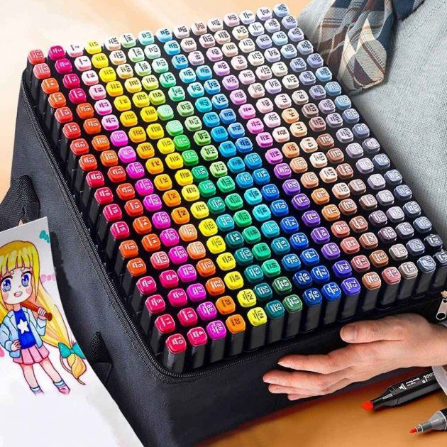 Двосторонні маркери 168 шт, Маркер набір, Маркер спиртовий, Маркери to