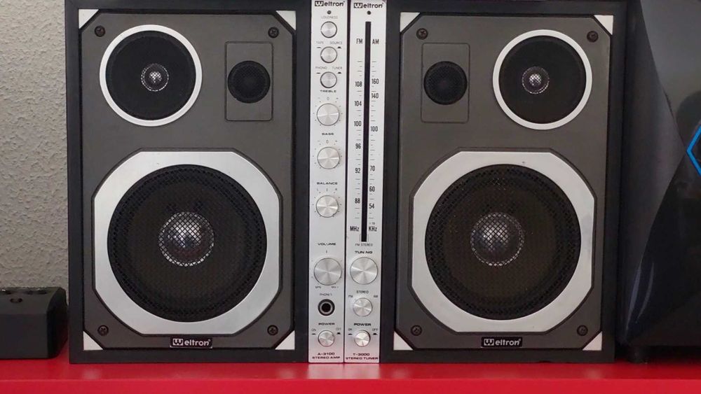 Som vintage Weltron bookshelf micro hifi de 1975