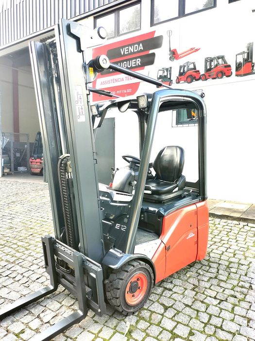 Empilhador Elétrico Linde 1200kg , 2013 , 6500h , Triplex 5,40,