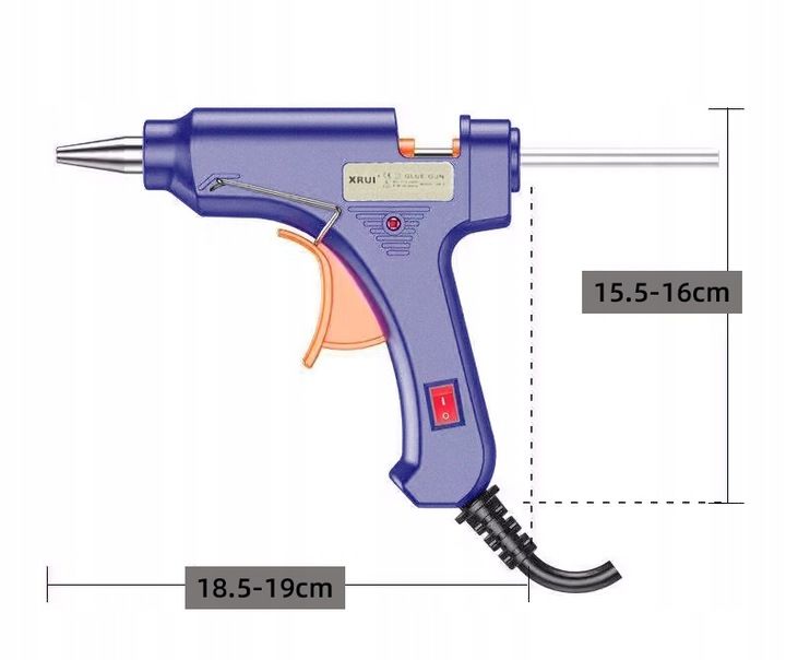 Precyzyjny Pistolet Do Klejenia Na Gorąco 80w + Zestaw 14 Laski Kleju