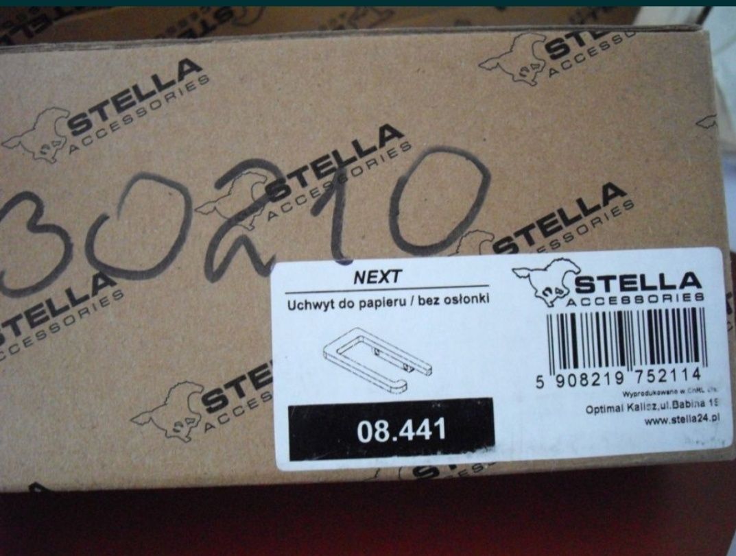 NOWY oryginalnie zapakowany Stella Uchwyt Next 08.441 papier toaletowy