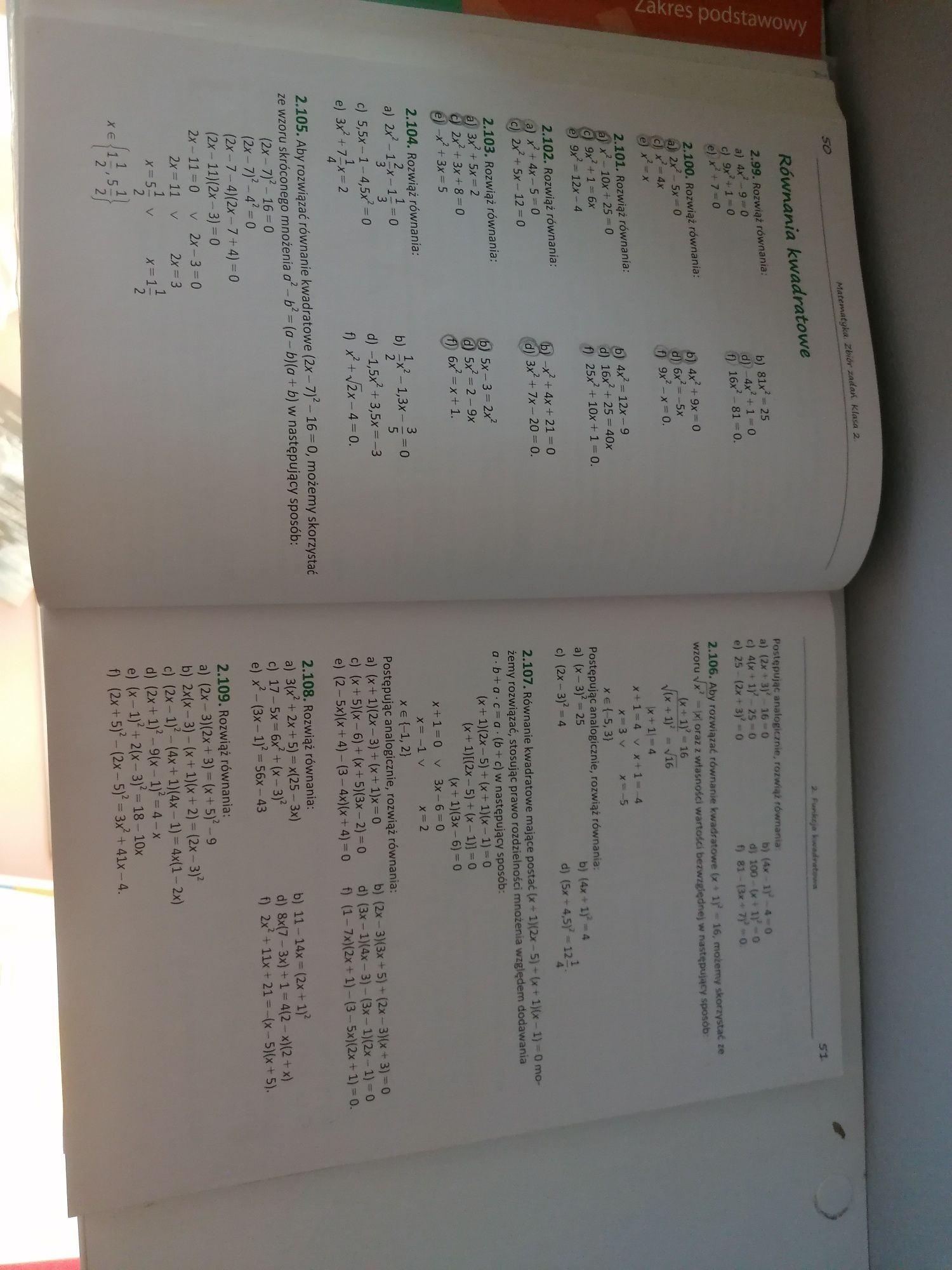 Matematyka 2 podręcznik i zbiór zadań