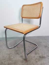 Krzesło Cesca Marcel Breuer Rafia Rattan Chrom Bauhaus Vintage