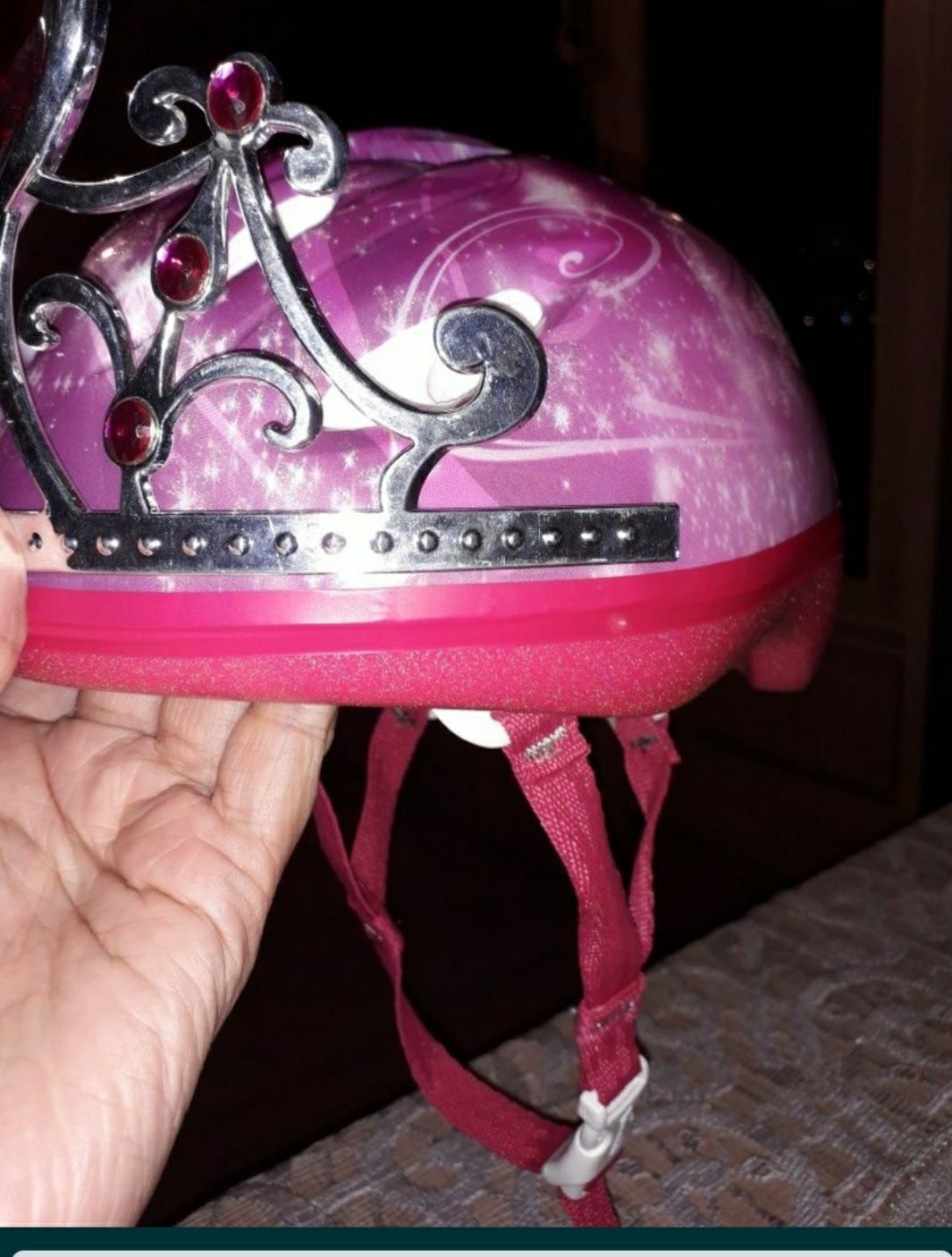 Kask rowerowy z tiarą księżniczki Bell 3D    50-54 cm