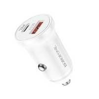 Borofone Ładowarka samochodowa BZ18A - USB + Typ C - PD 20W QC 3.0 18W