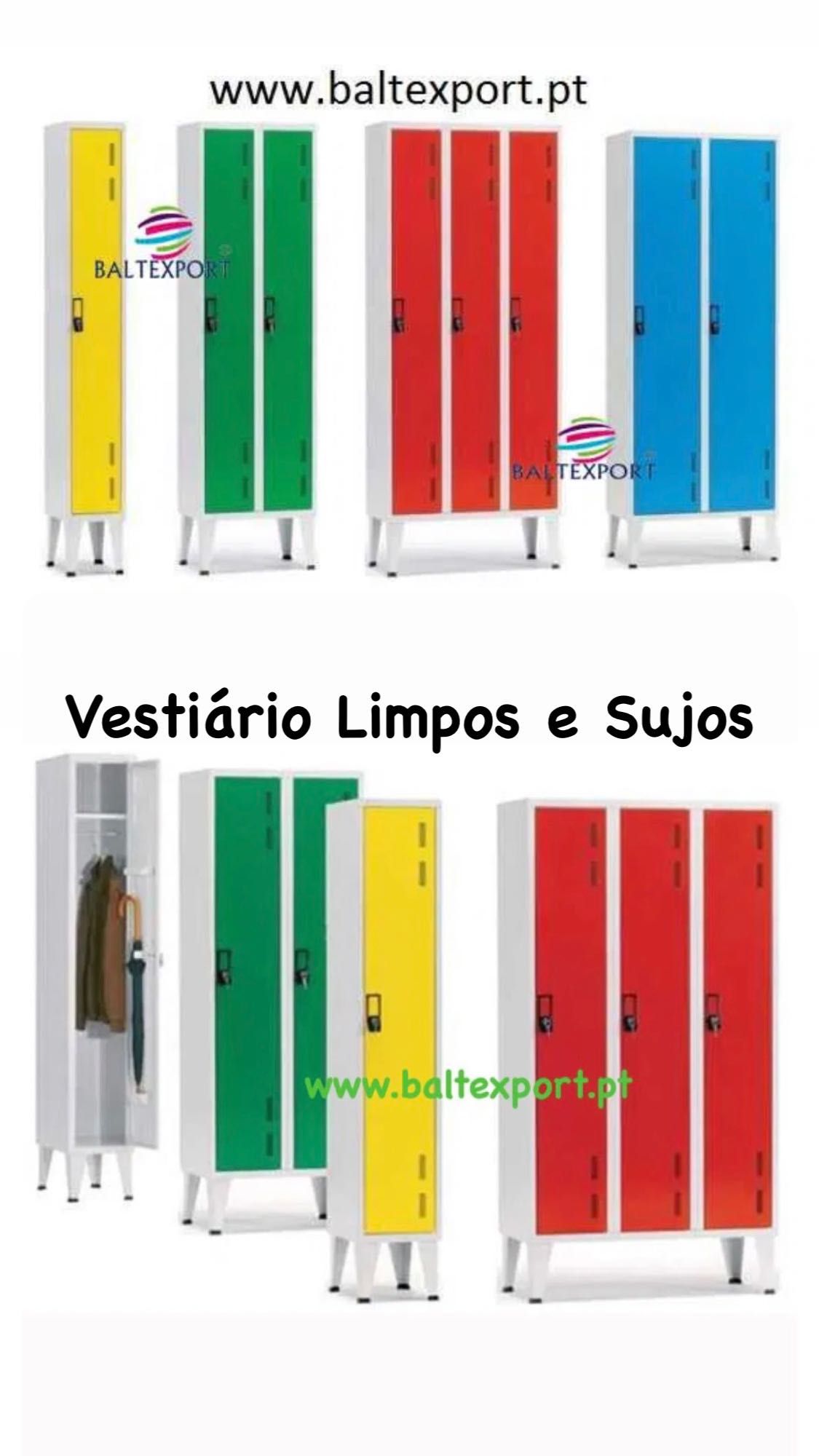 Armário Vestiário 6 Cacifos com 1900A*900L*500P mm com Pés 200 Cinza