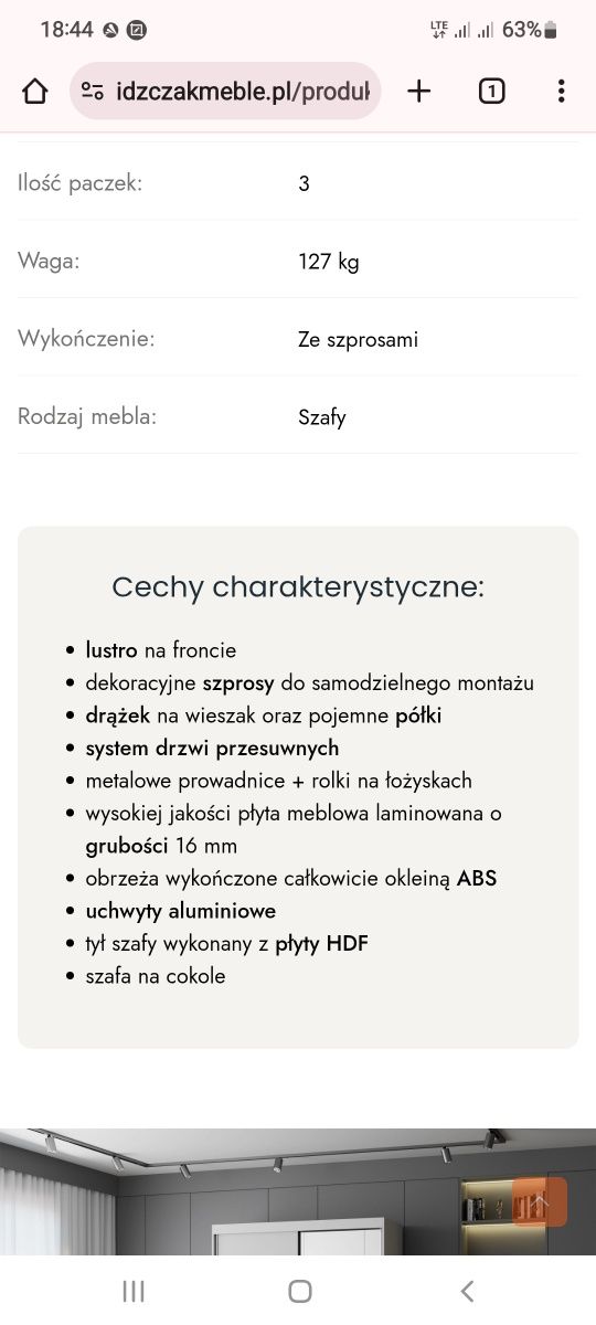 Szafa przesuwna do sprzedania