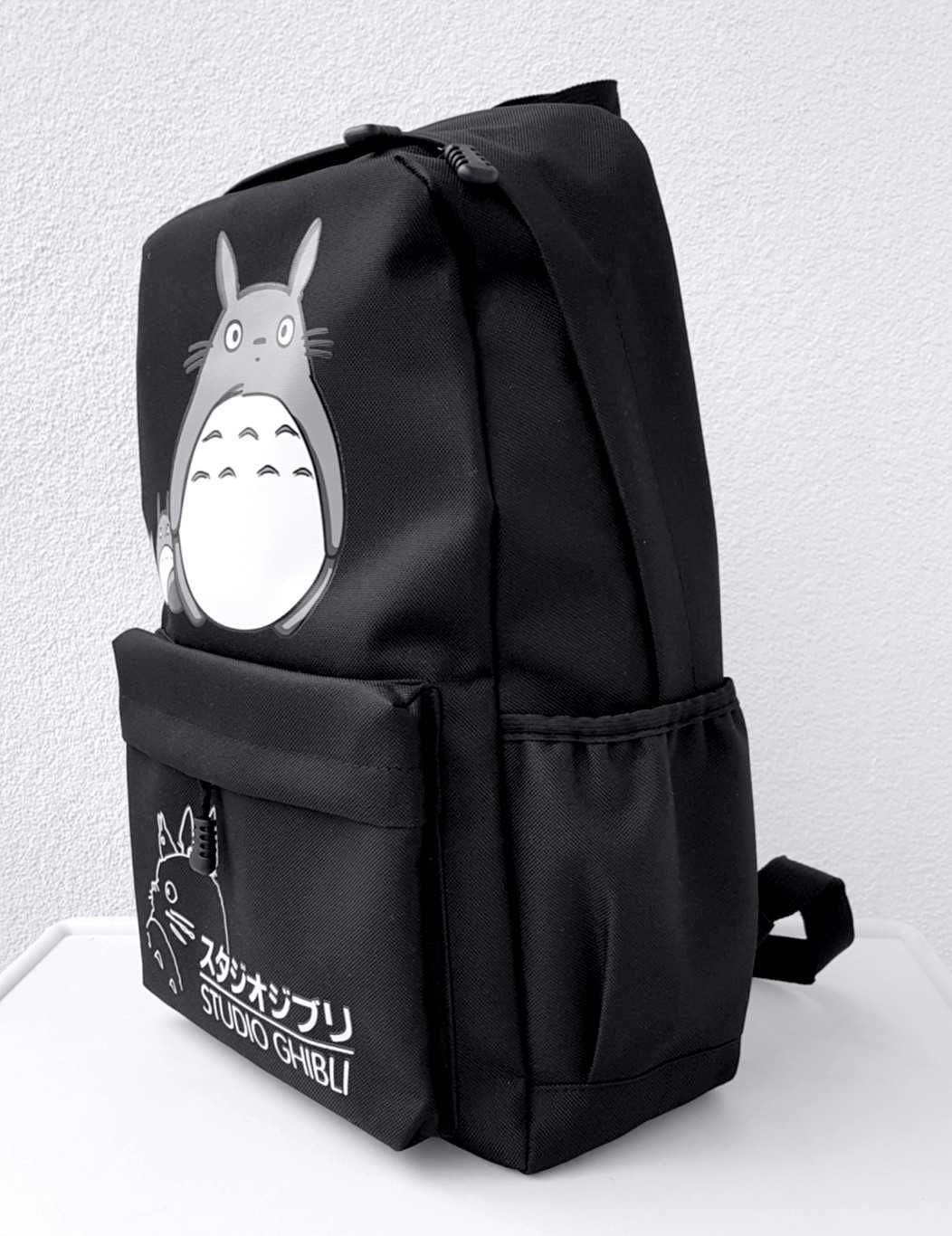 Duży plecak z motywem Totoro Nowy anime czarny