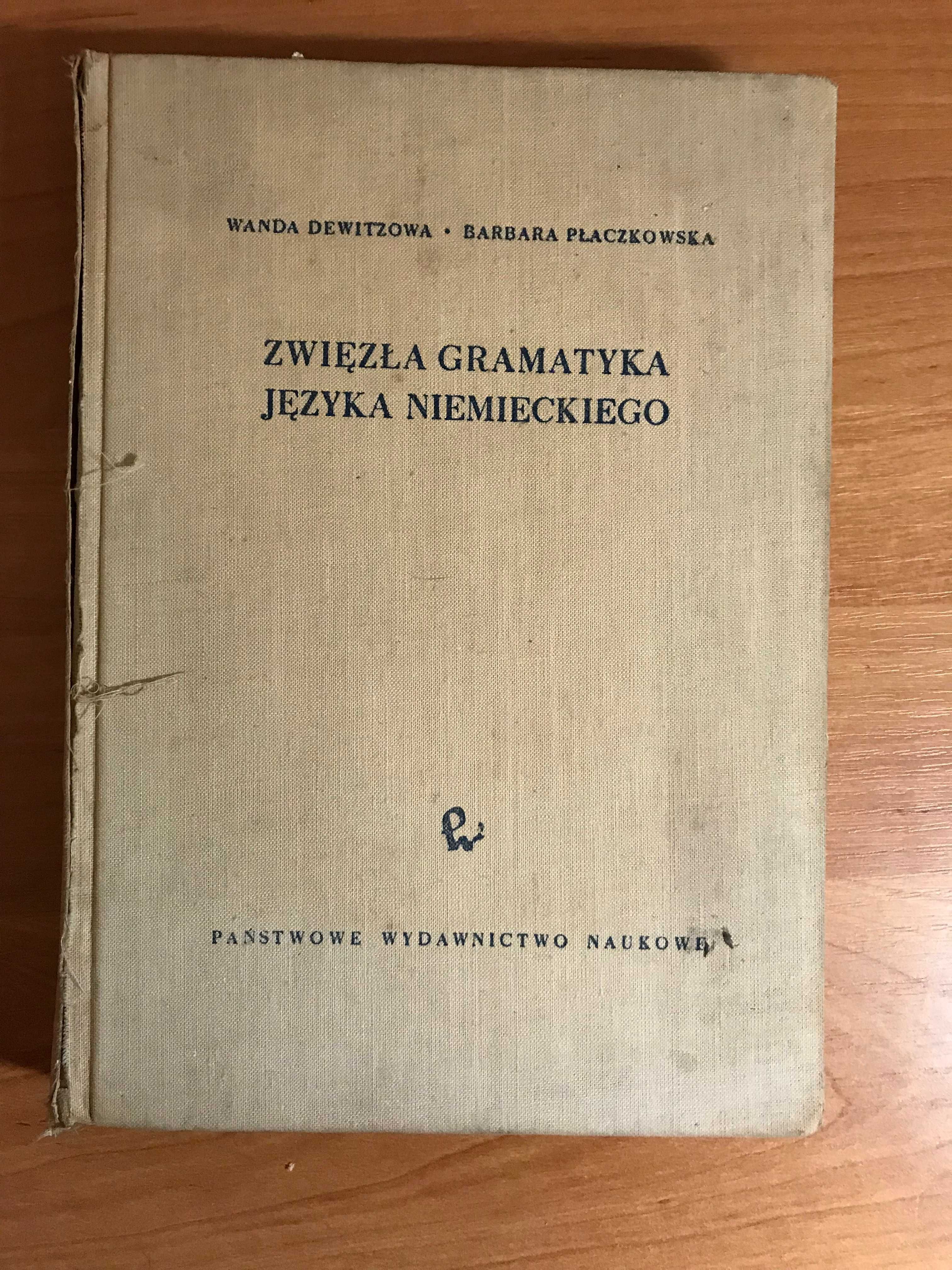 Zwięzła gramatyka języka niemieckiego Dewitzowa Płaczkowska 1958r
