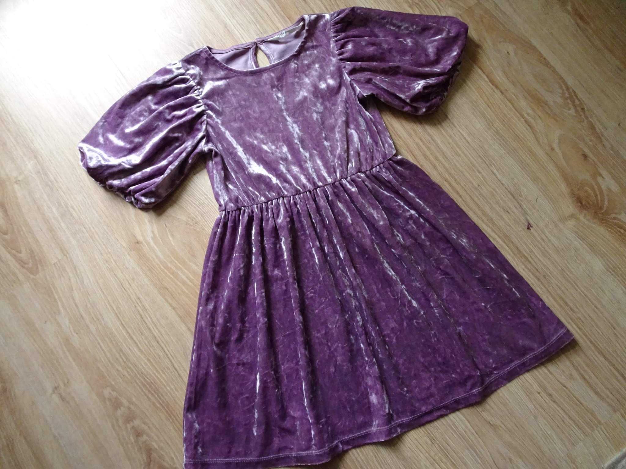 H&m aksamitna wizytowa sukienka sukieneczka 110/116 wesele