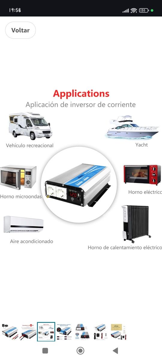 Inversor de corrente 2000 W
