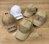 Кепка прада беж біла new collection italia