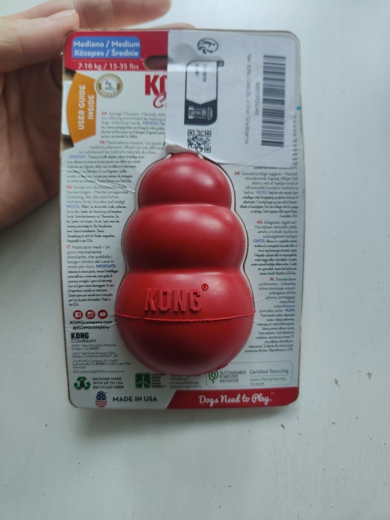 Zabawka na przysmaki dla psa Kong Classic M 7-16kg B842