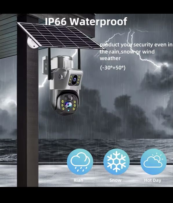 Kamera zewnetrzna solarna wifi v380 pro karta 64gb