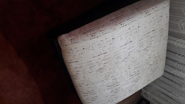 Pufa duży podnóżek siedzisko -kolor ecru