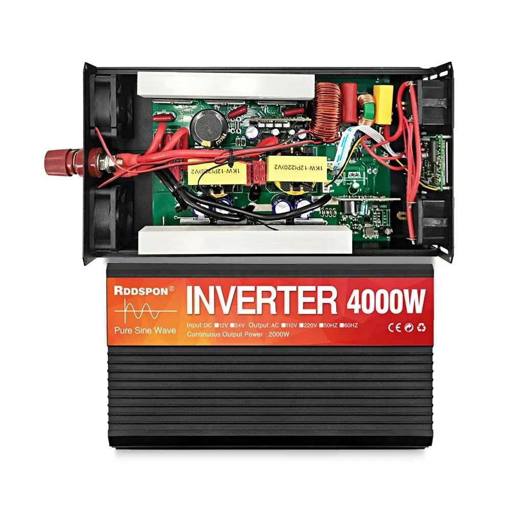 Преобразователь напряжения RDDSPON Инвертор с чистой синусоидой 4000W