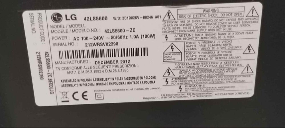 Telewizor LG 42LS5600 42 cale