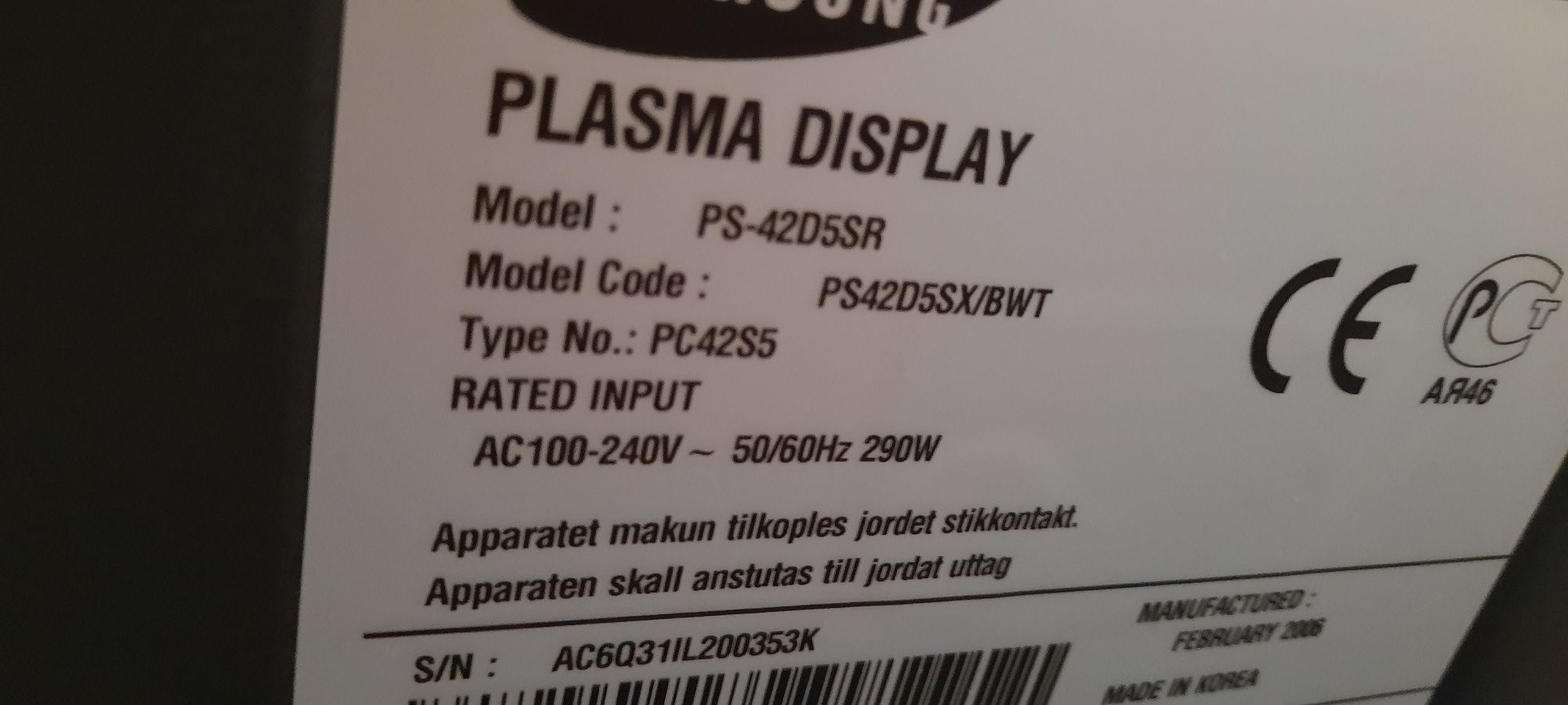 Продам телевизор  Samsung 42