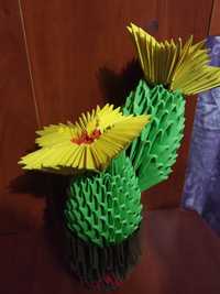 Модульное оригами кактус
