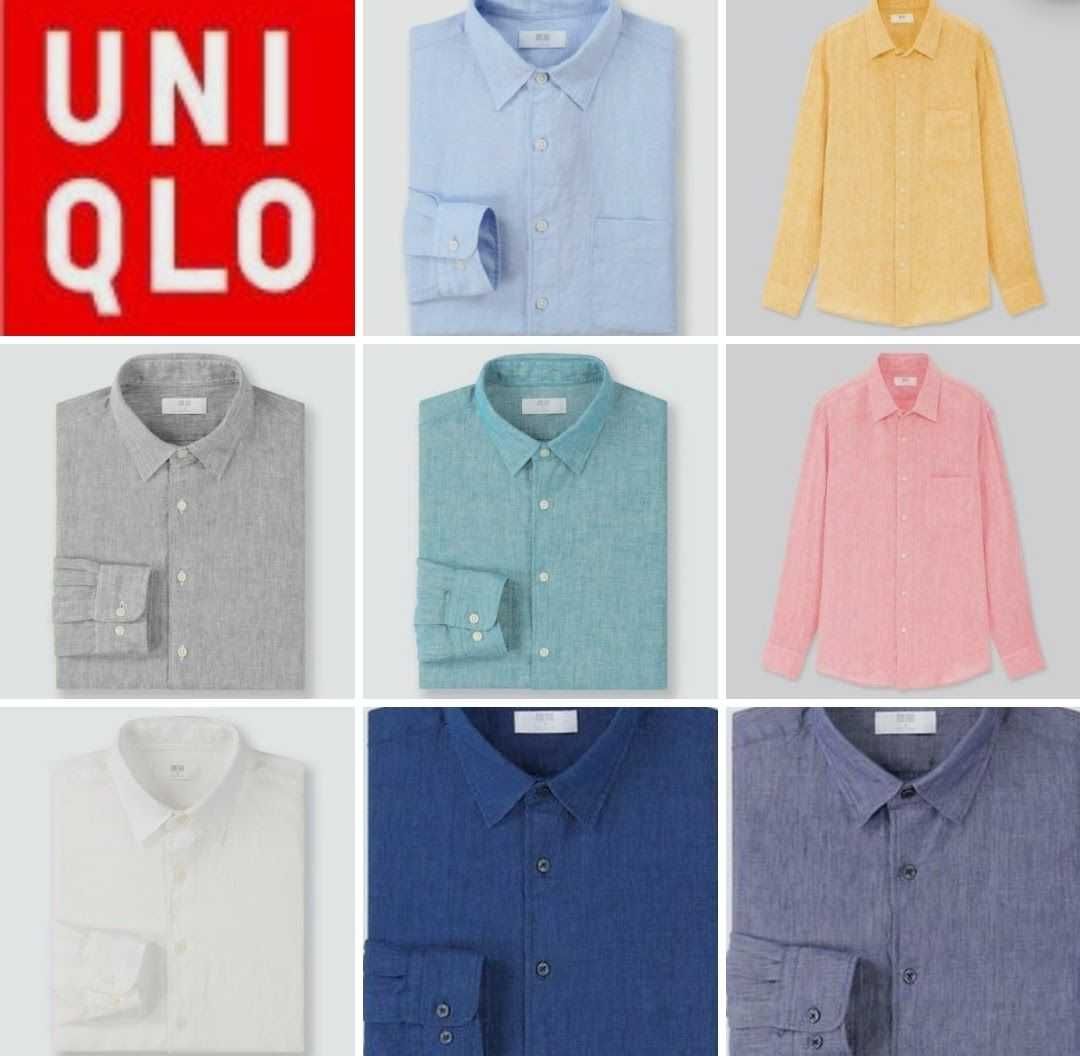 Сорочки 100% преміум лен/ UNIQLO