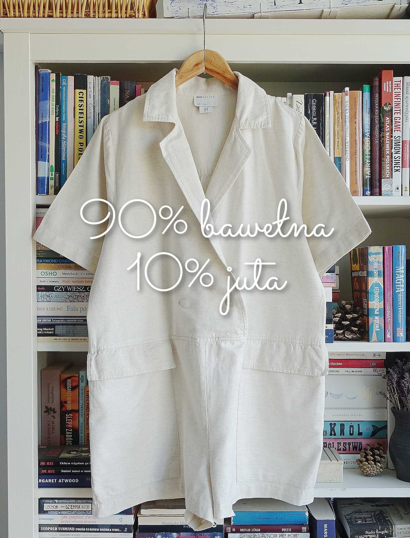 asos design kombinezon oversize krem/beż 38 stan bardzo dobry