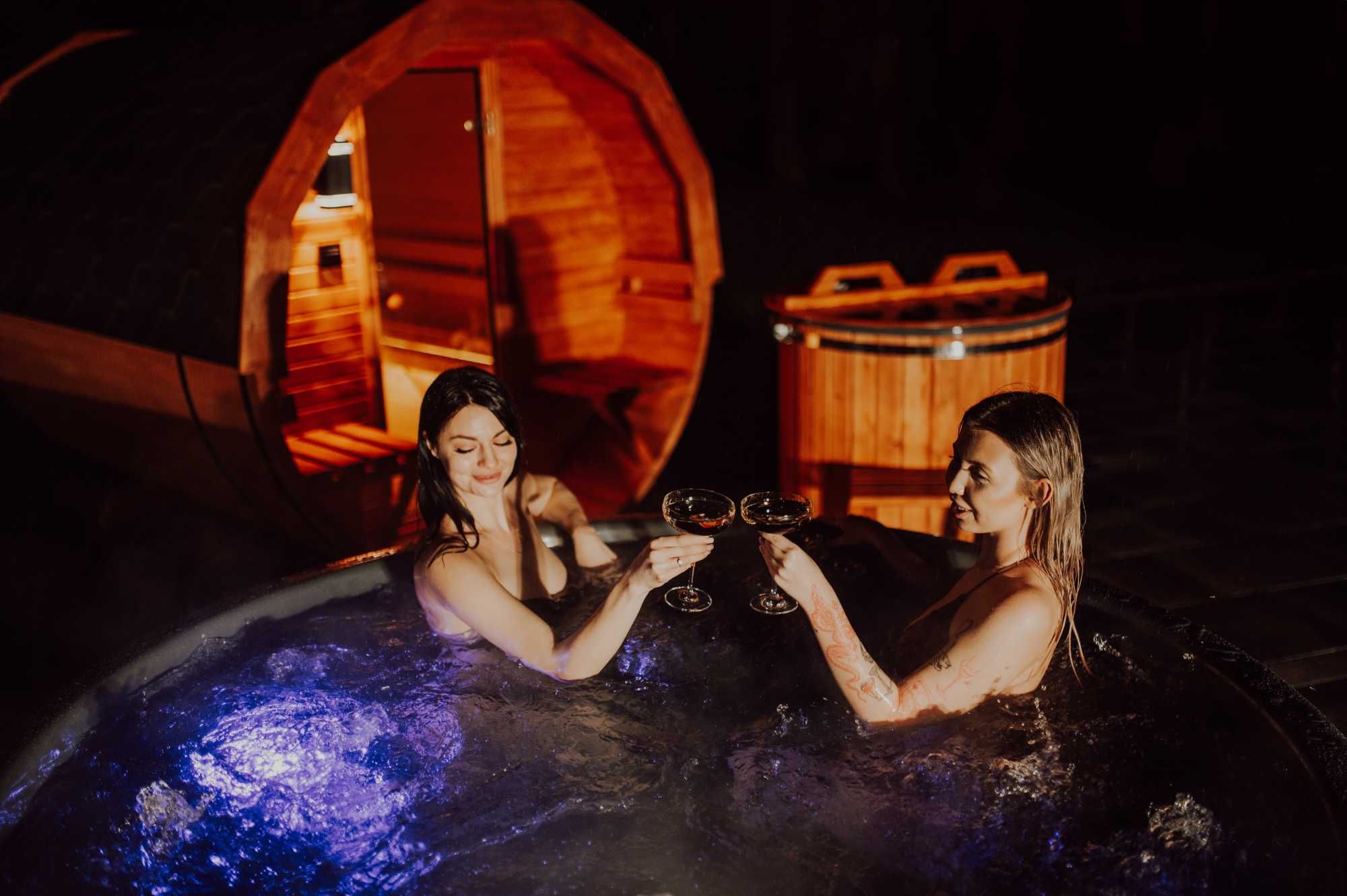 Balia ogrodowa Jacuzzi wanna z hydromasażem Bania piec 200 cm