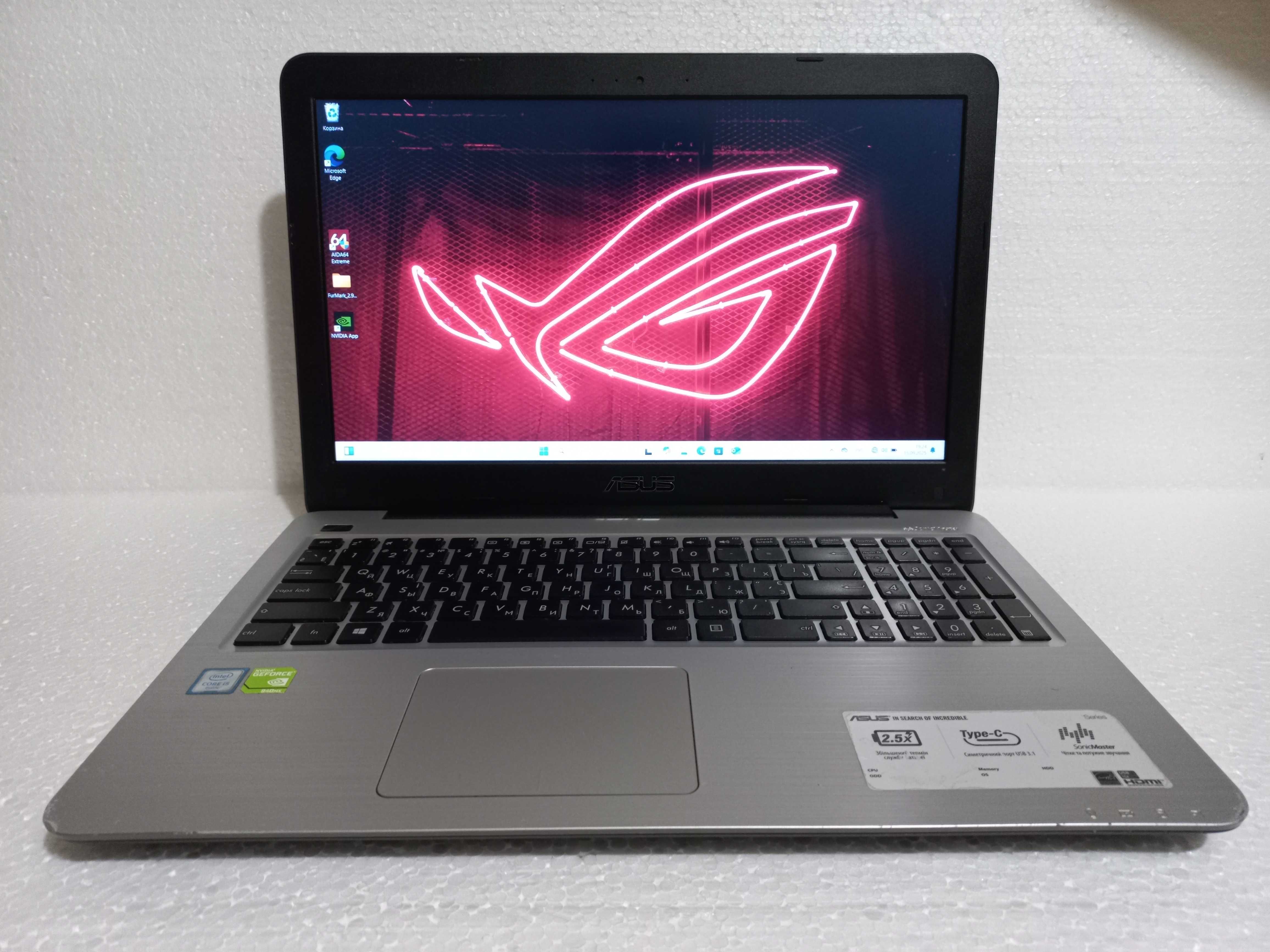 Игровой ASUS X556U + (Intel Core i5) + 24 ГБ RAM + ТОП Видео GDDR5