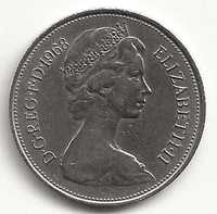 10 New Pence de 1968, Reino Unido, Isabel II