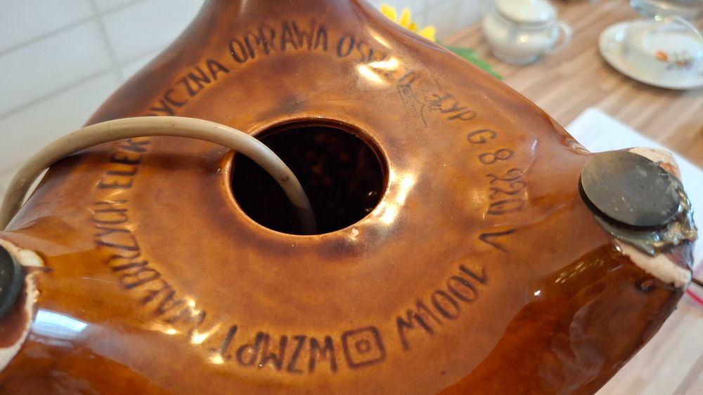 Lampa stołowa Wałbrzych PRL