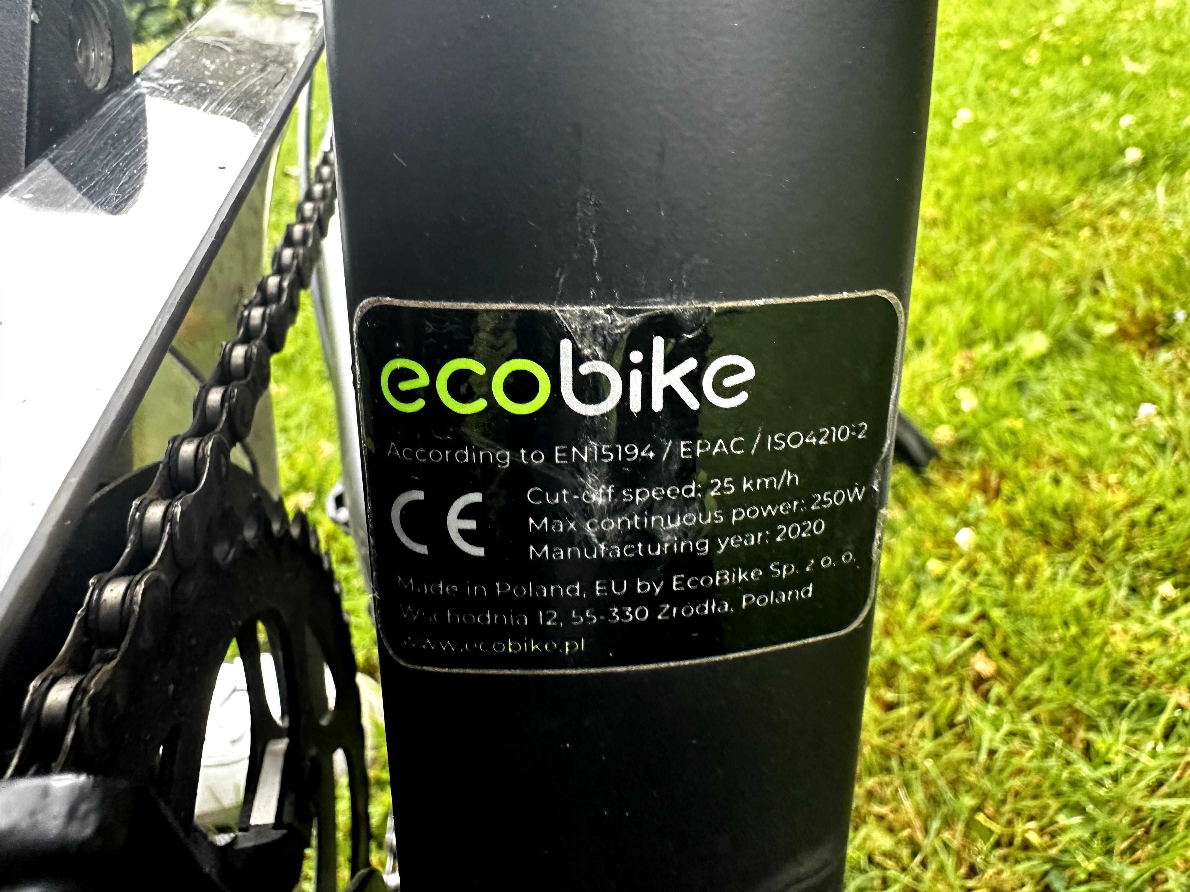 Rower EcoBike X-Cross M Black 2022 + nieużywany akumulator 468Wh