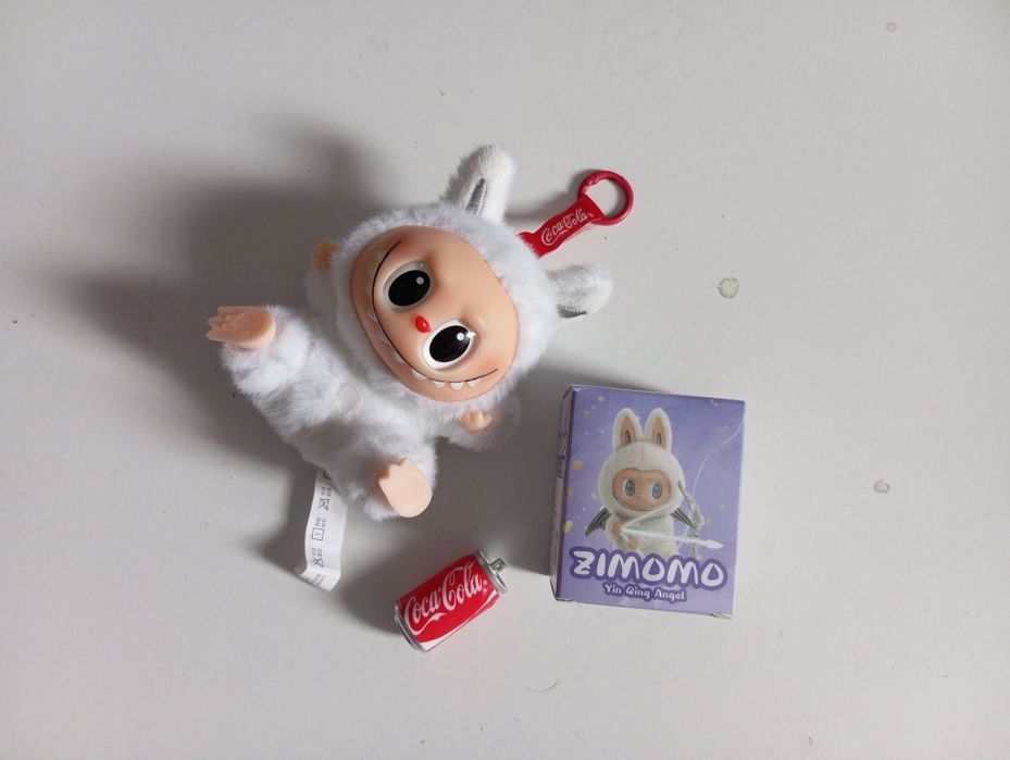 Labubu lafufu białe coca cola plus figurka labubu