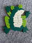 Drewniane puzzle alfabet, liczby