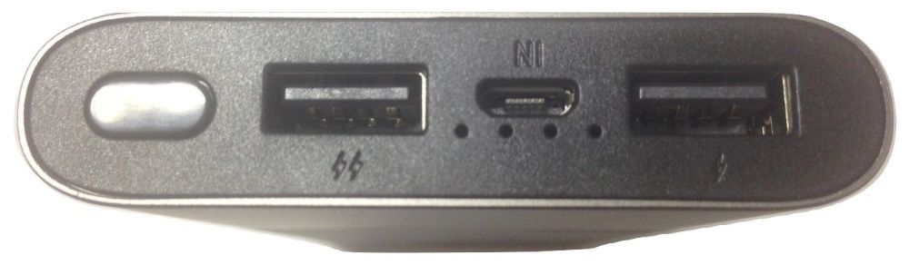 Aluminiowy Powerbank 10000mAh 2x USB 1x Micro USB