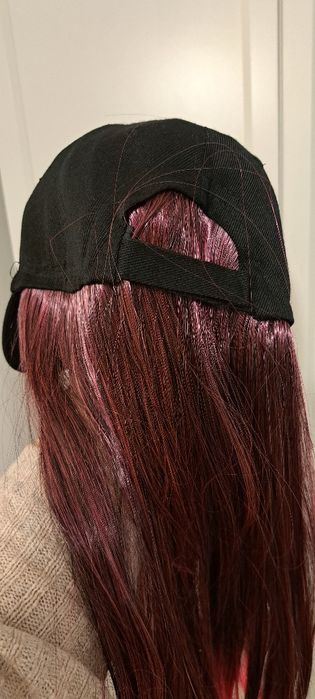 Kaszkiet z włosami  bal karnawałowy