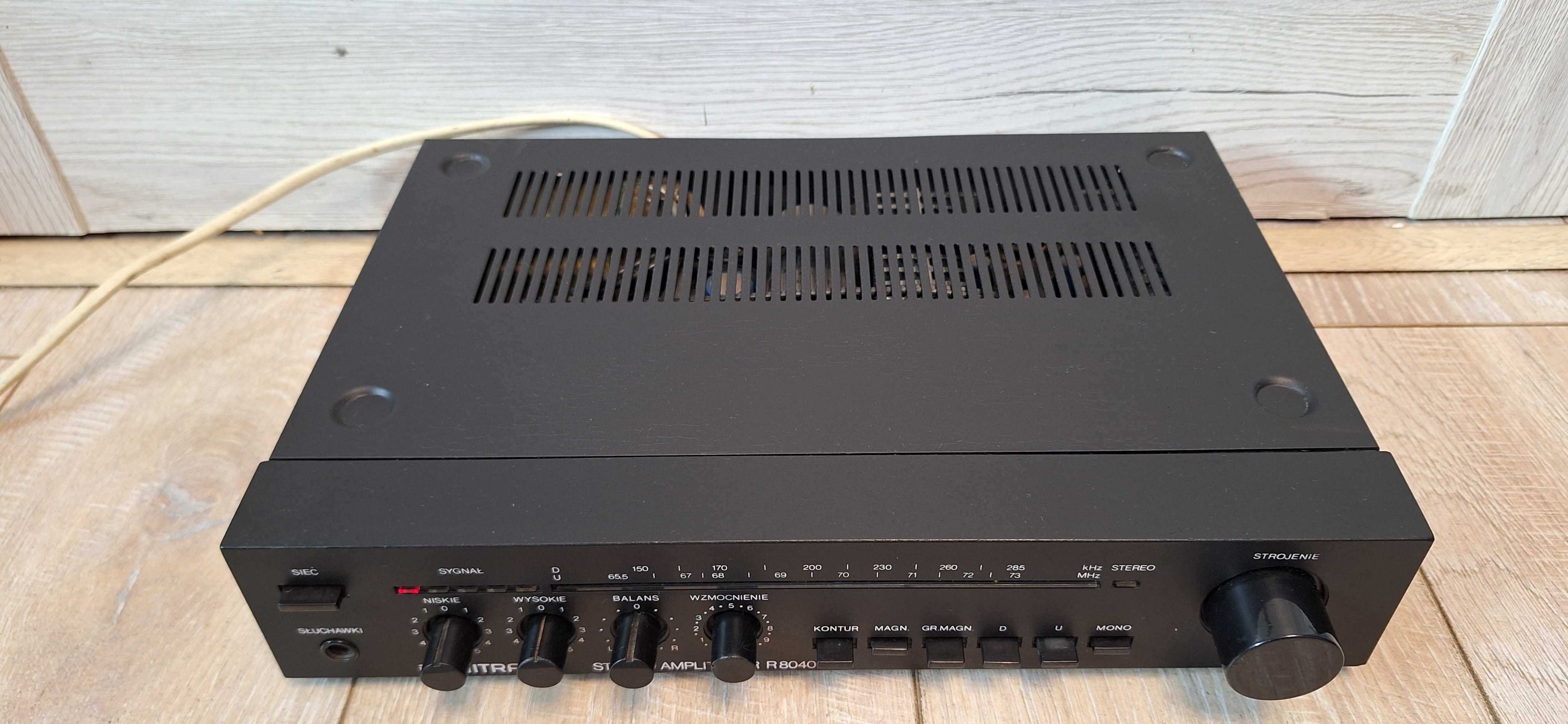 Amplituner Unitra R 8040 Czarny BDB STAN 100% SPRAWNY NIE PRZESTROJONY