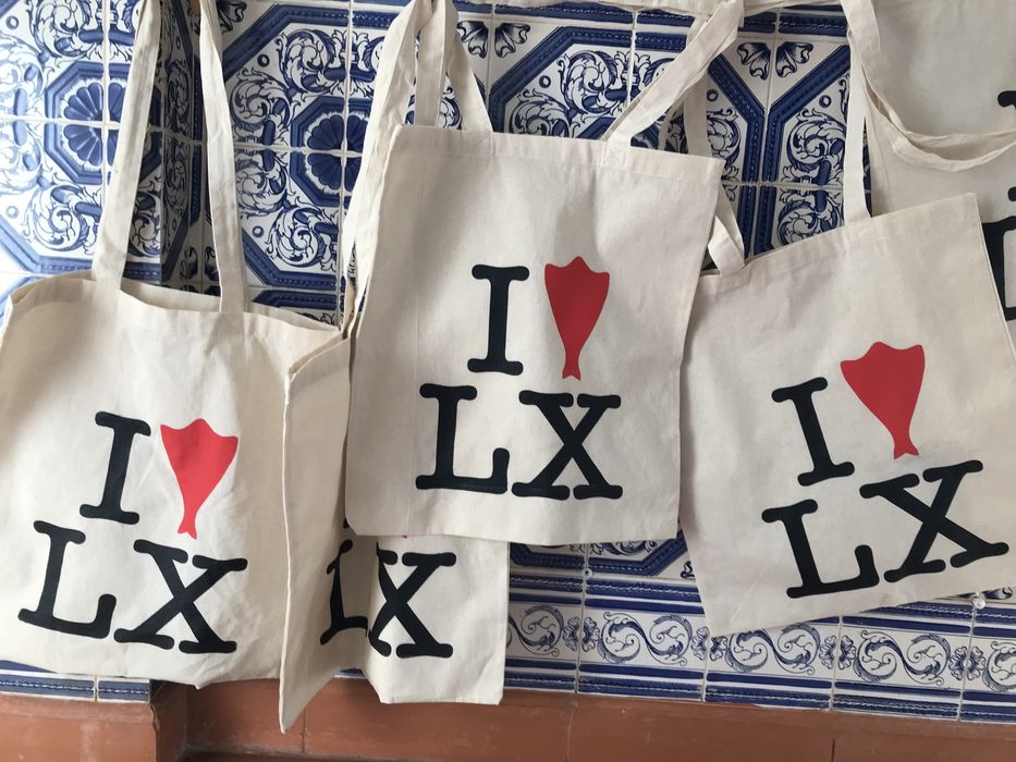 Tote bag I Cod Lx bacalhau saco original serigrafia Lisboa arte