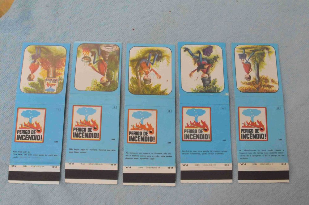 Vintage – Carteiras de fósforos - Colecção Perigo de Incêndio