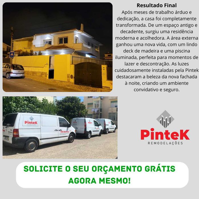 Remodelações, Obras, Reparações e Construções - A Solução é a Pintek