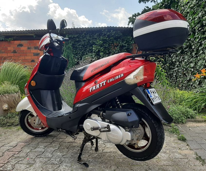 Zadbany skuter Kingway FARTT Coliber 50 4t 2009r 5201km kufer