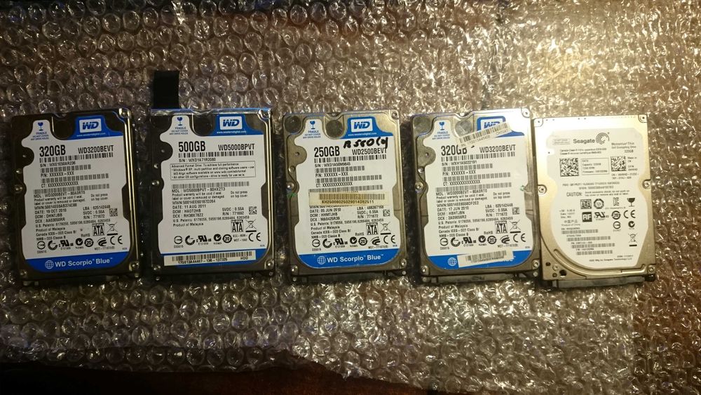 Жорсткі диски/HDD у гарному стані 250/320/500Gb