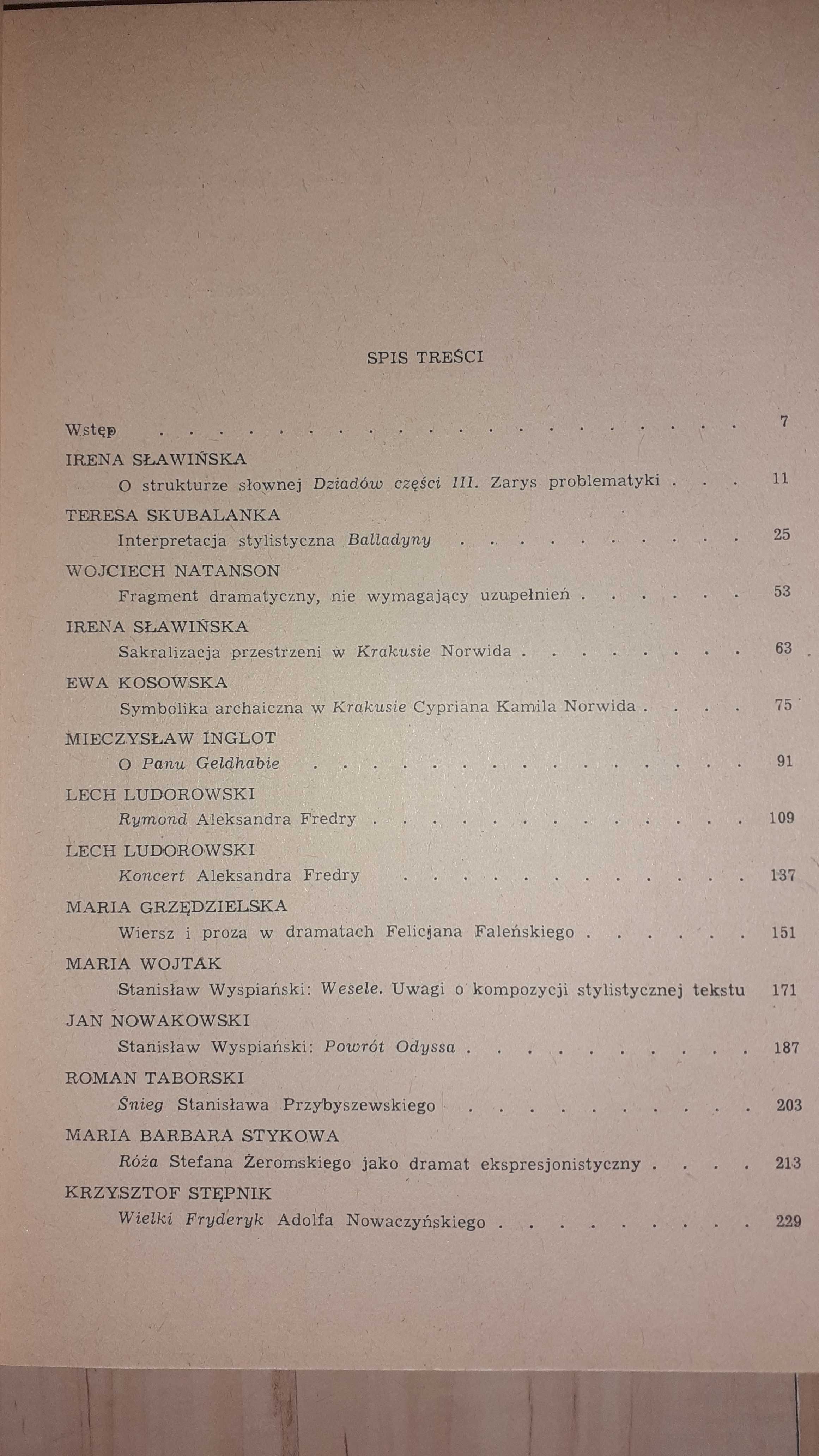 Dramat Polski XIX i XX wieku interpretacje i analizy 1987