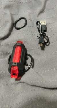 Lampka rowerowa tylna czerwona USB rower światło bezprzewodowa