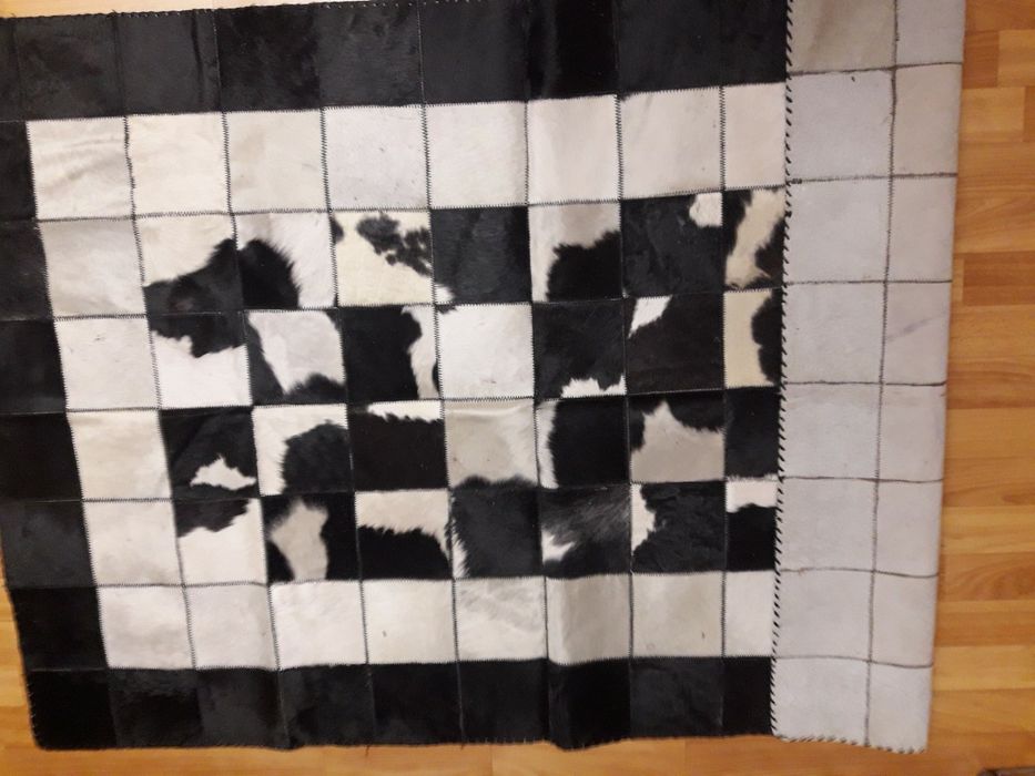 Килим зі шкір корови ручної роботи коврик ковер из шкур коров