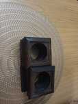Oprawki do gniazdek drewniane 18 szt WENGE