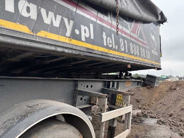 Naczepa aluminiowa Wielton, patelnia, wywrotka, uszkodzona,