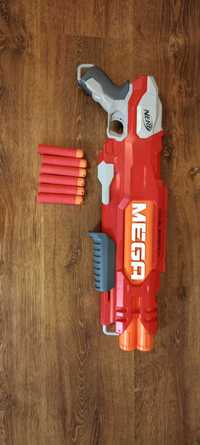 pistolet nerf shootgun mega doublebreach na strzałki z wyposażeniem