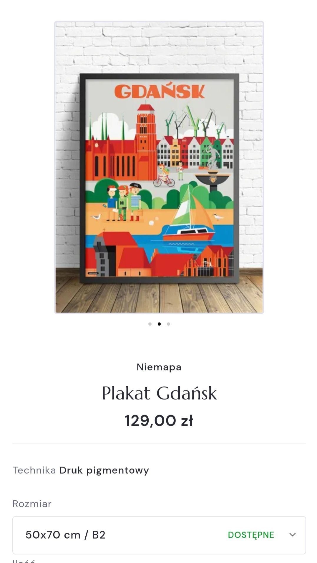 Plakat dla dzieci Gdańsk 50x70 cm B2