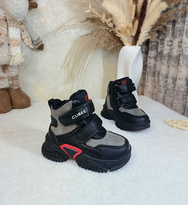 Дитячі зимові черевики Clibee 21 22 23 24 25 26 27 для хлопчика чоботи