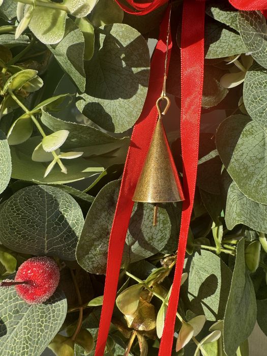 Wianek na drzwi z dzwonkiem,ozdoba dekoracja