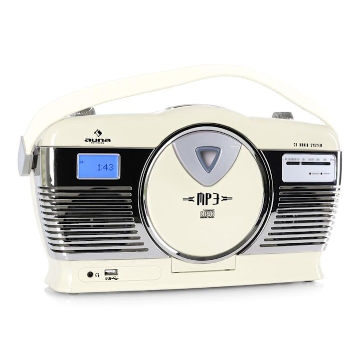 Nowe Radio Retro Auna RCP-70  Lata 60-te Odtwarzacz CD MP3 USB FM AUX